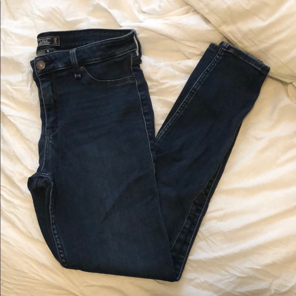 Abercrombie and Fitch Dark Wash Jeggings (8)